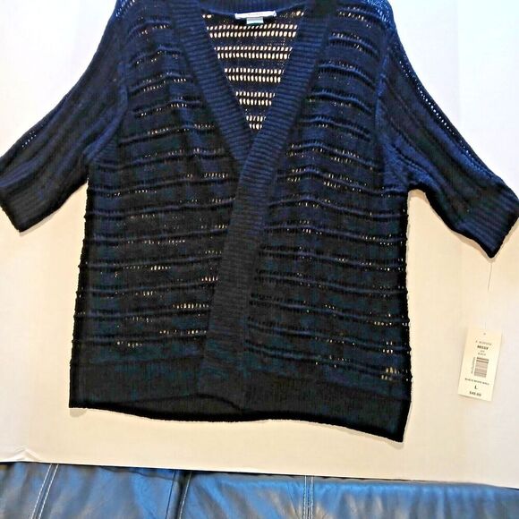 Nwt TanJay Large Black Y2K Cardigan, Very Boho Chic Retro 62% Acrylic, 38% Nylon - Picture 5 of 10